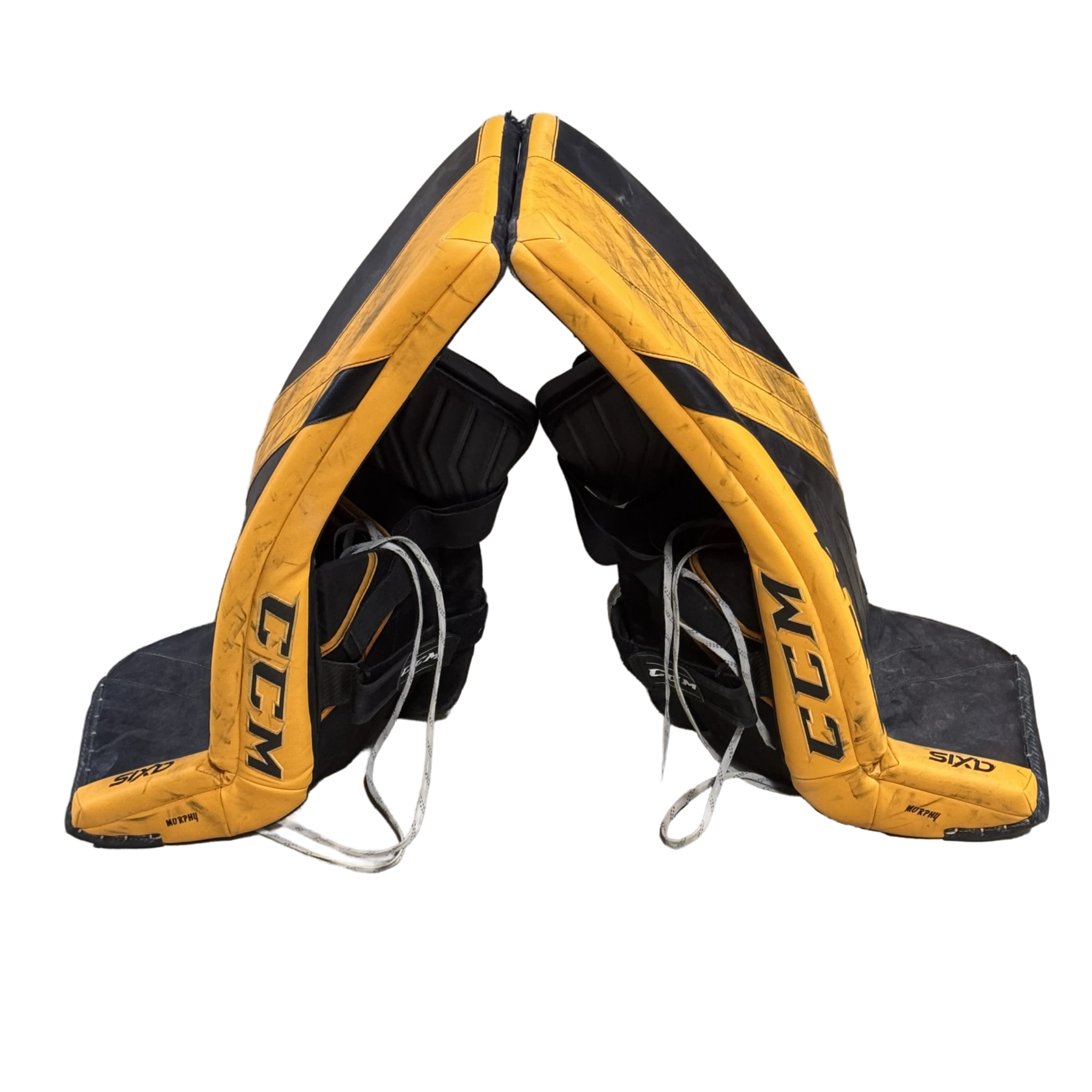 CCM AXIS - Ensemble de protections de gardien de but Pro Stock d'occasion (noir/jaune)